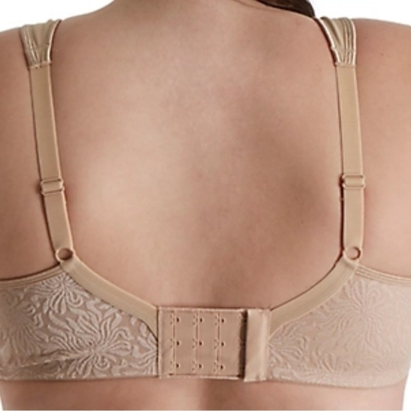 Playtex 18 Hour Bra 36C Seamless Smoothing Wirefree 4049 No Padding Beige - Picture 5 of 13
